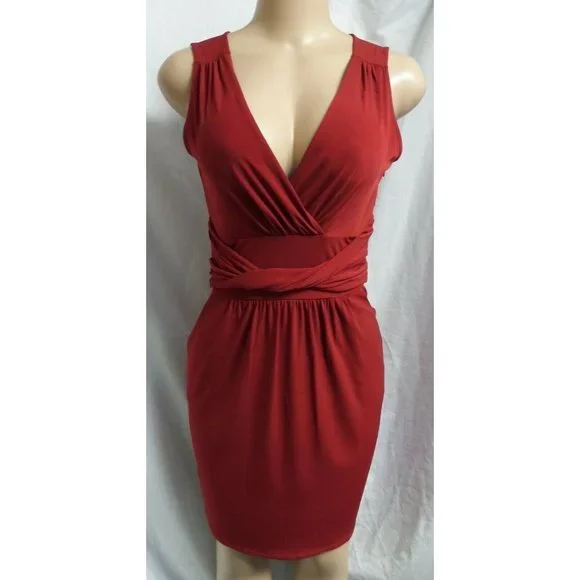 LOFT | Dresses | Loft Red Surplice Twisted Front Career Cocktail Dress Sze  4 Nwt | Poshmark